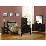 Louis Black Finish Philippe Iii Full Bed