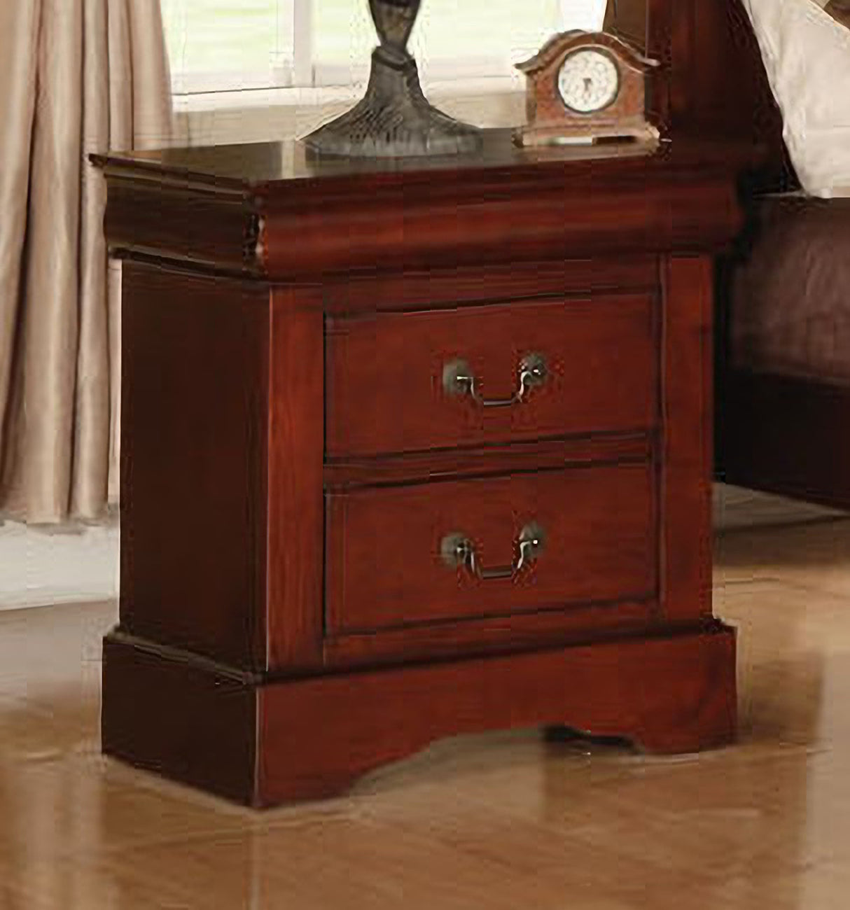 Acme Louis Phillipe III Sleigh Bedroom Set in Cherry