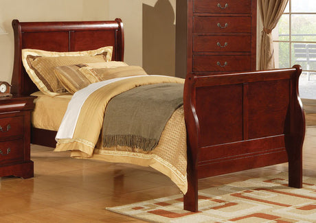 Acme Louis Phillipe III Sleigh Kids Bedroom Set in Cherry