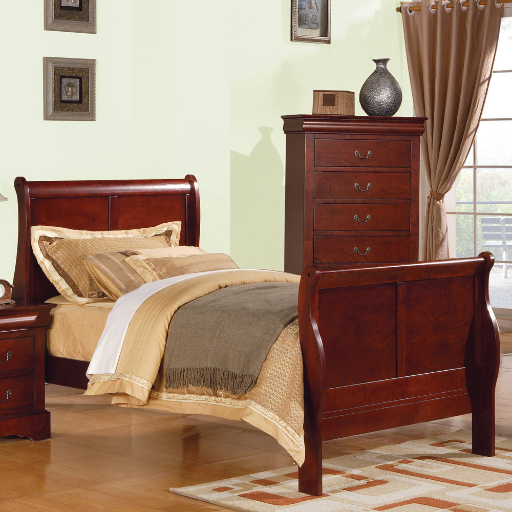 Louis Cherry Finish Philippe Iii Full Bed