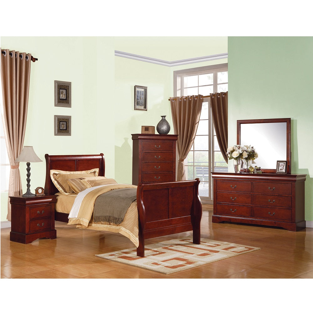 Louis Cherry Finish Philippe Iii Full Bed