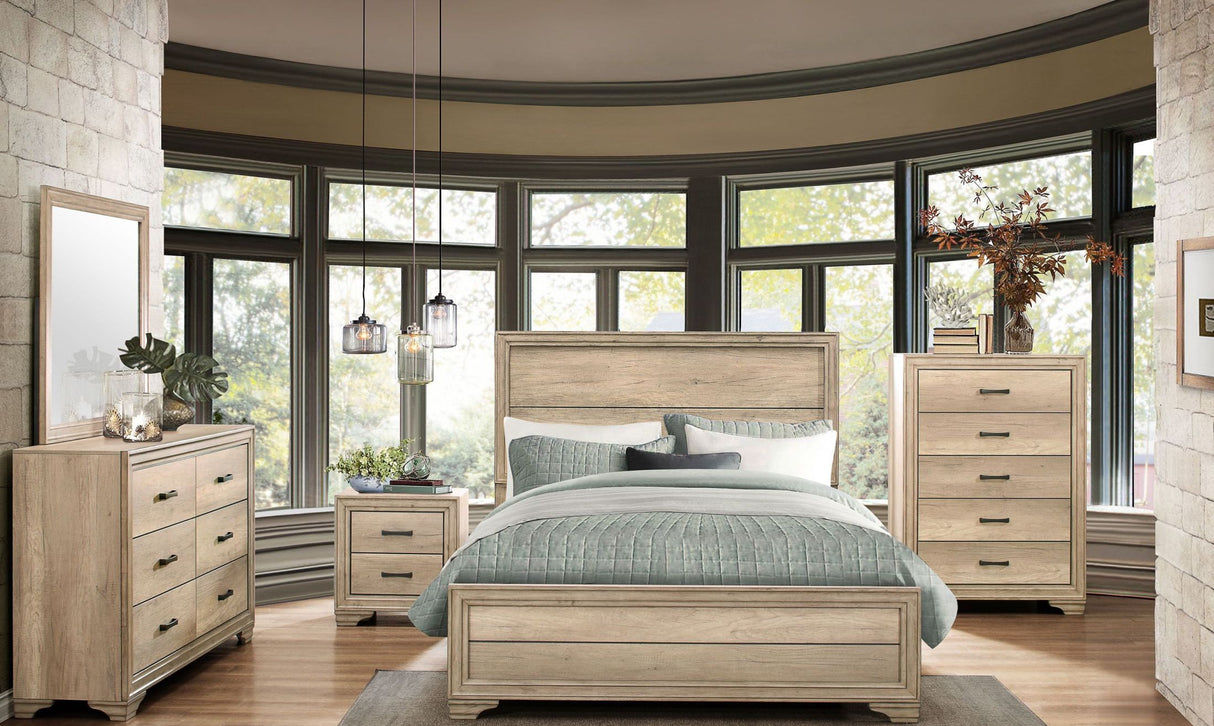 Lonan Rustic Panel Bedroom Set