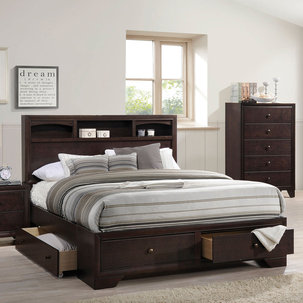 Madison Espresso Finish Ii Eastern King Bed