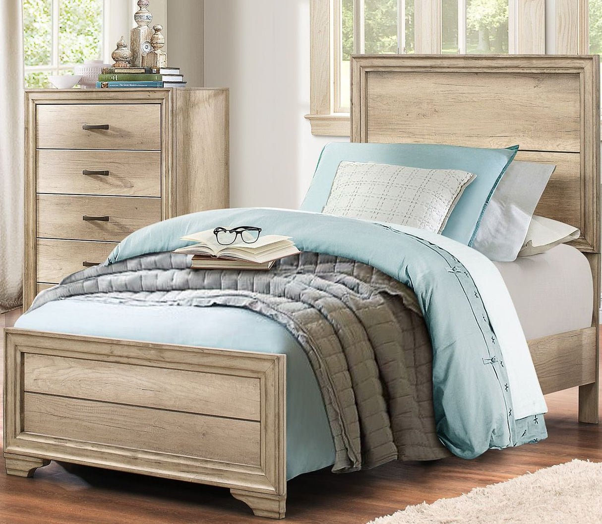 Lonan Rustic Youth Panel Bedroom Set