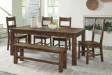 Jerrick Burnished Brown Dining Bench