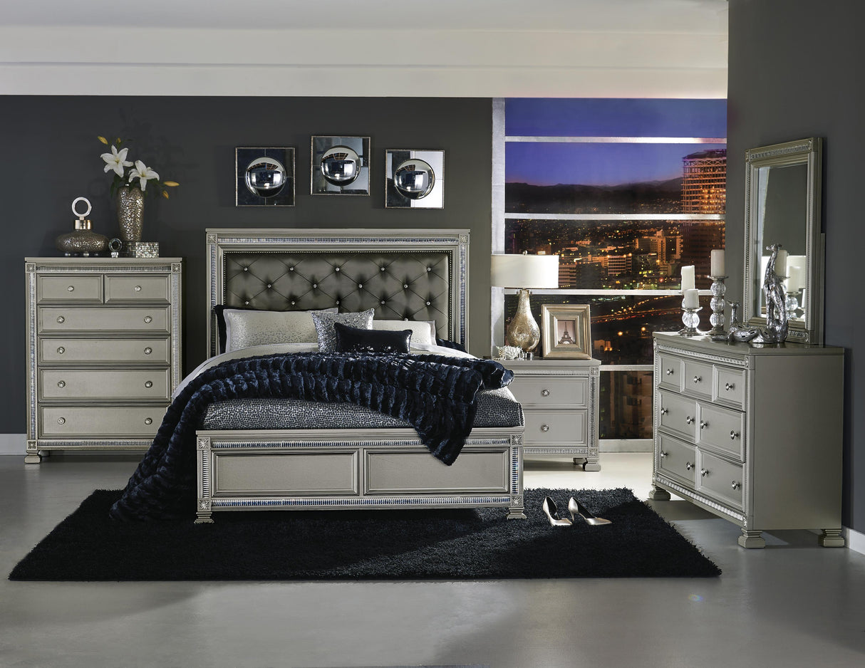 Bevelle Silver Eastern King Bed