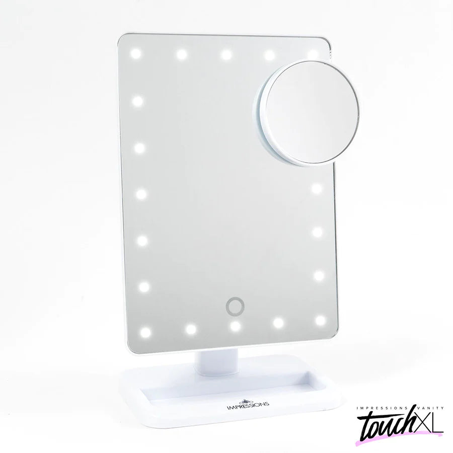 Touch XL Dimmable LED Makeup Mirror with Suction 5X