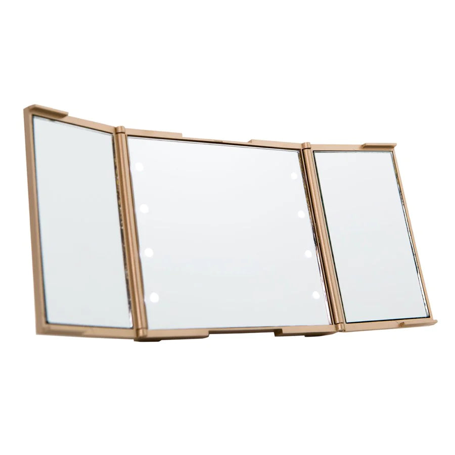 ReveaLight Trifold LED Compact Mirror with Flip Stand