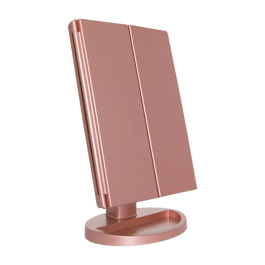 Touch Trifold 2.0 LED Makeup Mirror with Magnification