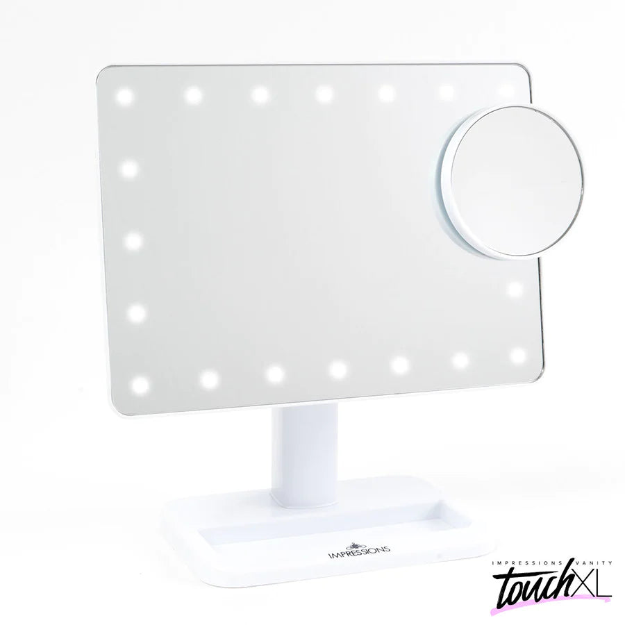 Touch XL Dimmable LED Makeup Mirror with Suction 5X