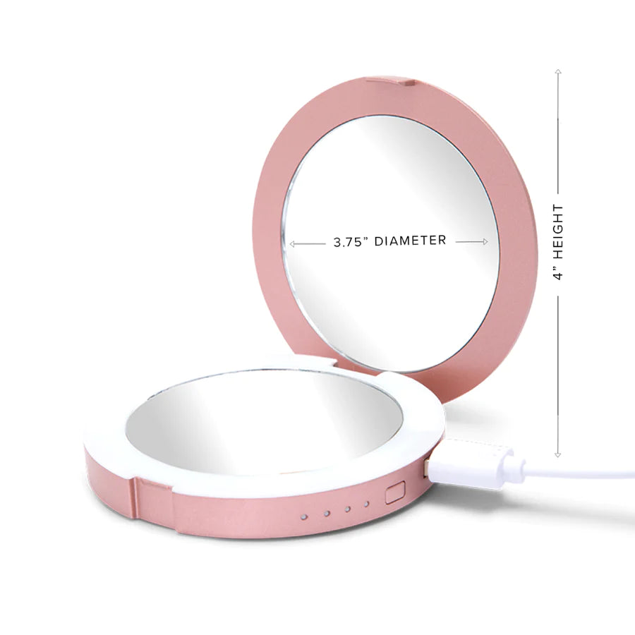 ChargeUp LED Compact Mirror & USB Power Bank