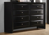 Briana Rectangular 8-Drawer Dresser Black