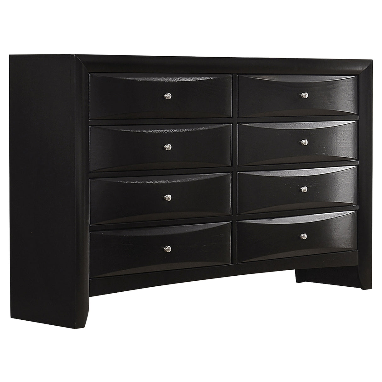 Briana Rectangular 8-Drawer Dresser Black