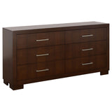 Jessica 6-Drawer Dresser Cappuccino