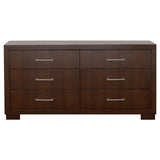 Jessica 6-Drawer Dresser Cappuccino