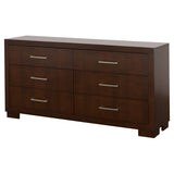 Jessica 6-Drawer Dresser Cappuccino