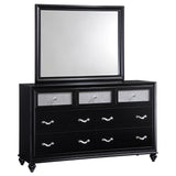 Barzini Black 7-Drawer Dresser With Mirror