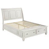 Sandy Beach Cream White 4-Piece Eastern King Bedroom Set