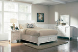 Sandy Beach Cream White 4-Piece Eastern King Bedroom Set