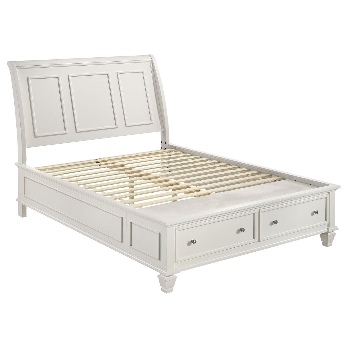 Sandy Beach Cream White 4-Piece Queen Bedroom Set