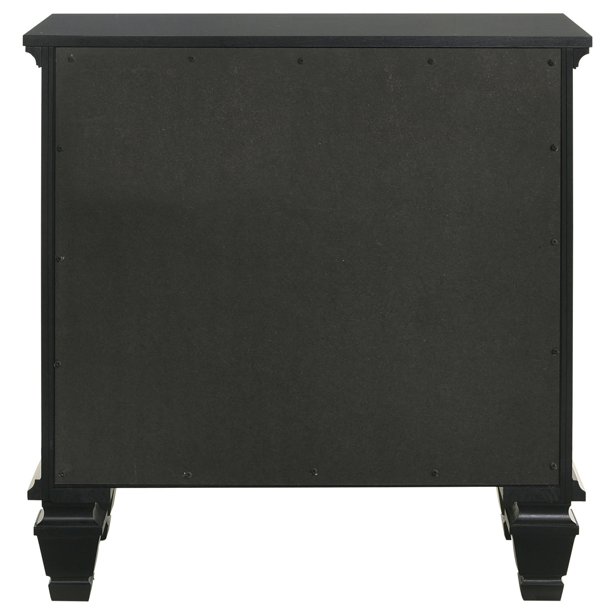 Sandy Beach 3-Drawer Nightstand Black