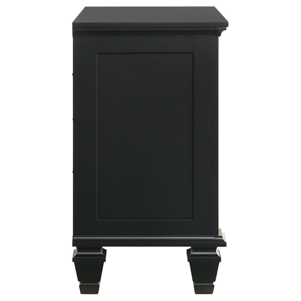 Sandy Beach 3-Drawer Nightstand Black