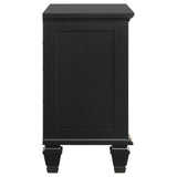 Sandy Beach 3-Drawer Nightstand Black