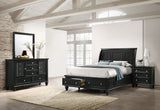 Sandy Beach Black 4-Piece Queen Bedroom Set