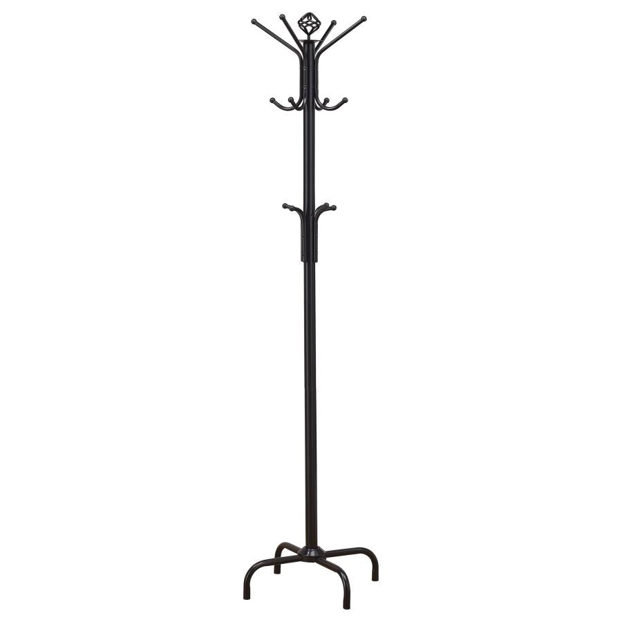 Collier 12-Hook Coat Rack Black