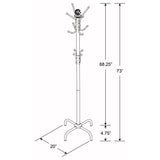 Collier 12-Hook Coat Rack Black