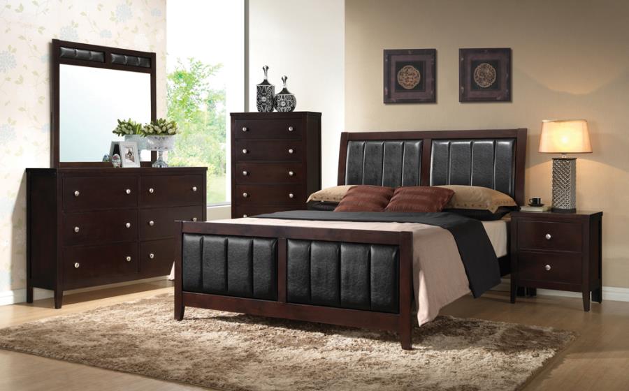 Carlton Cappuccino 4-Piece Full Bedroom Set