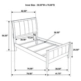 Carlton Cappuccino 4-Piece Twin Bedroom Set