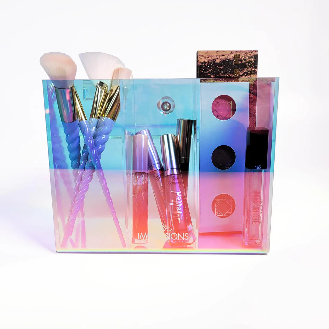 PRISMA ACRYLIC MAKEUP 3-SECTION BRUSH HOLDER