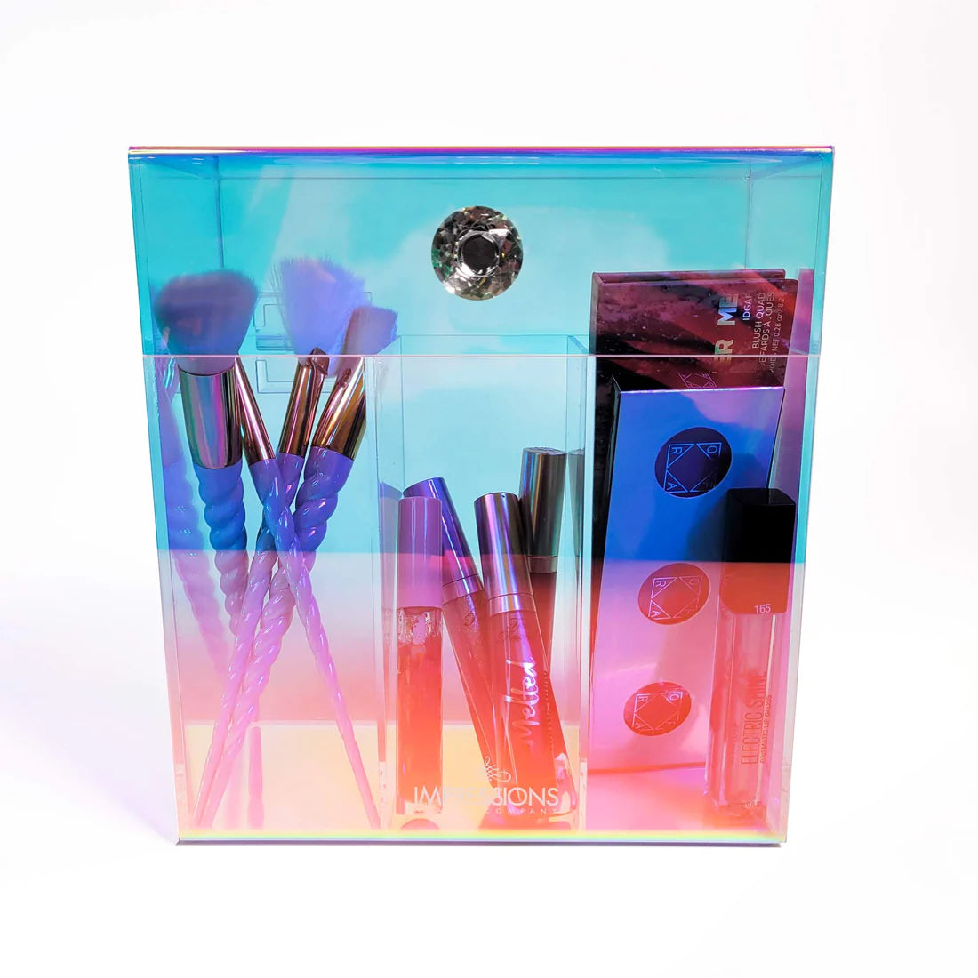 PRISMA ACRYLIC MAKEUP 3-SECTION BRUSH HOLDER