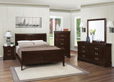 Louis Philippe Cappuccino 4-Piece Full Bedroom Set