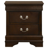 Louis Philippe 2-Drawer Nightstand Cappuccino