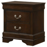 Louis Philippe 2-Drawer Nightstand Cappuccino