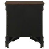 Louis Philippe 2-Drawer Nightstand Cappuccino