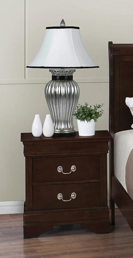 Pacific Landing Louis Philippe Nightstand in Cappuccino