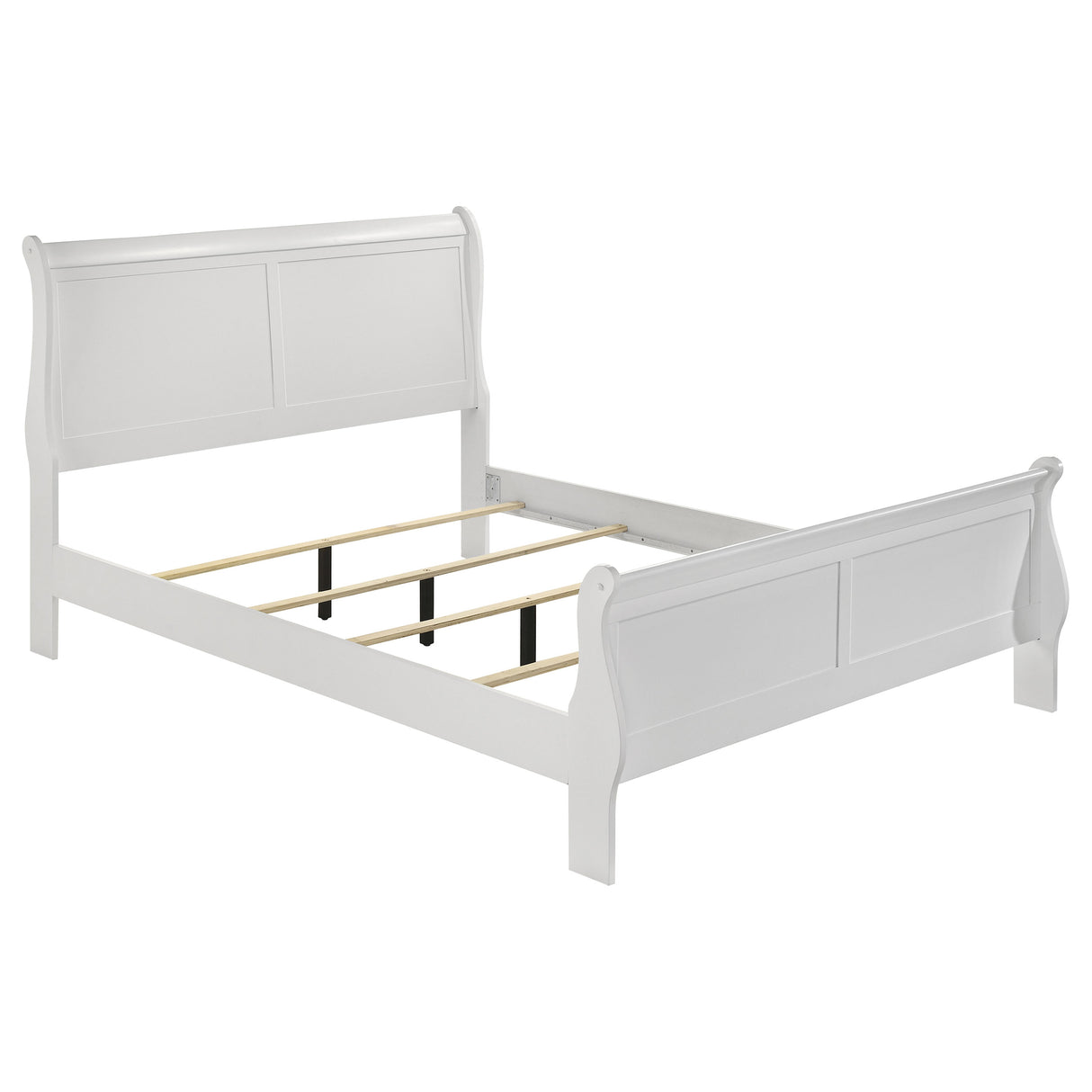 Louis Philippe White 4-Piece Full Bedroom Set