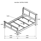 Louis Philippe White 4-Piece Full Bedroom Set