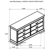 Louis Philippe White 4-Piece Eastern King Bedroom Set