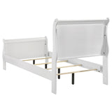 Louis Philippe White 4-Piece Twin Bedroom Set