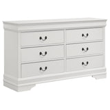 Louis Philippe White 4-Piece Twin Bedroom Set