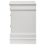 Louis Philippe 2-drawer Nightstand Bedside Table White