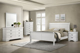 Louis Philippe White 6-Drawer Dresser And Mirror