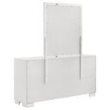 Jessica Snow White 6-Drawer Dresser With Mirror Cream