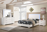 Felicity White High Gloss 4-Piece Full Bedroom Set