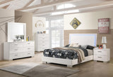 Felicity White High Gloss 4-Piece Full Bedroom Set