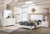 Felicity White High Gloss 5-Piece Full Bedroom Set